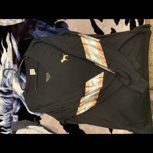 Pink oversized long sleeve shirt